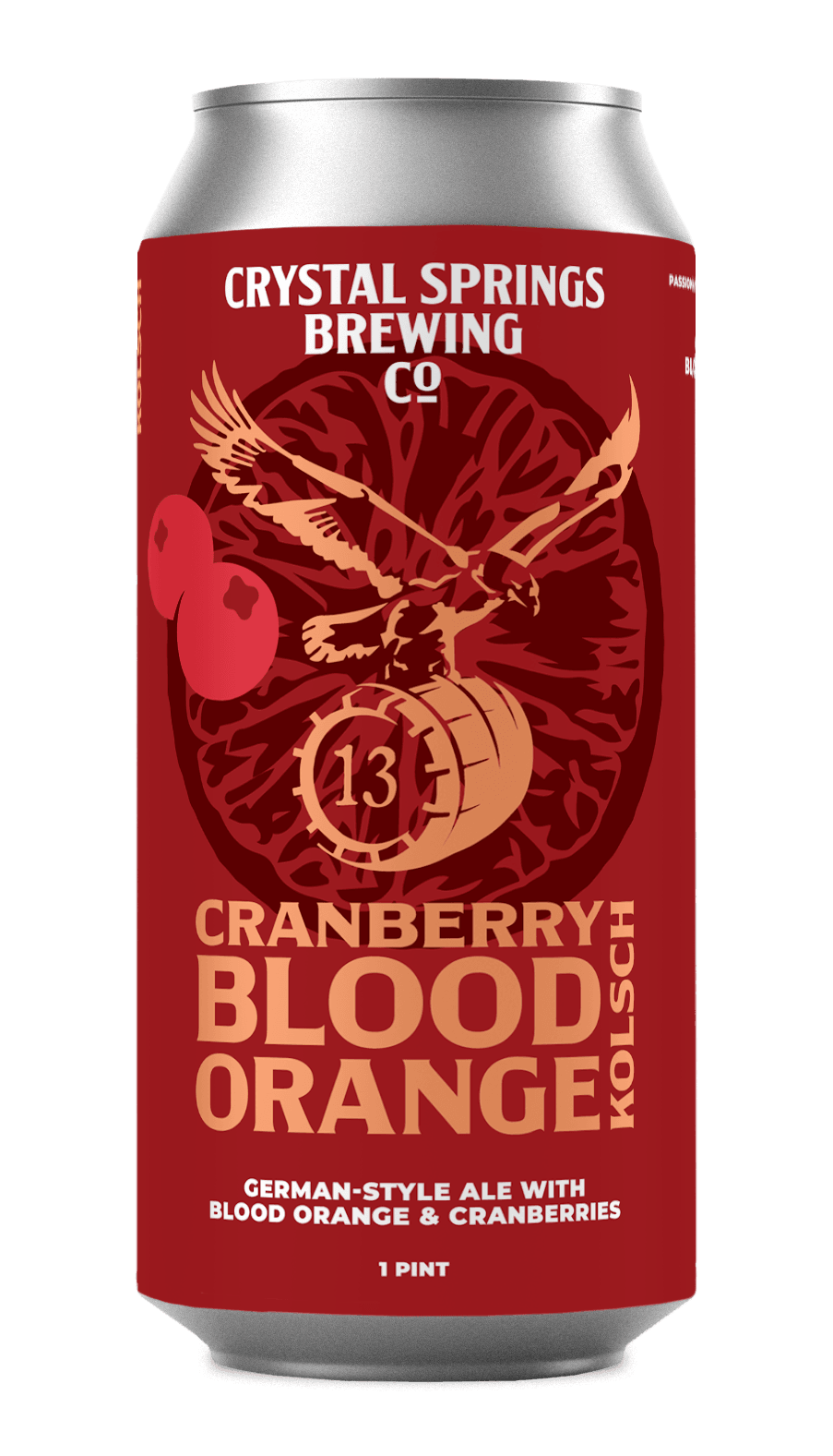 CRYSTAL SPRINGS CRANBERRY BO KOLSCH 4CN 16 oz