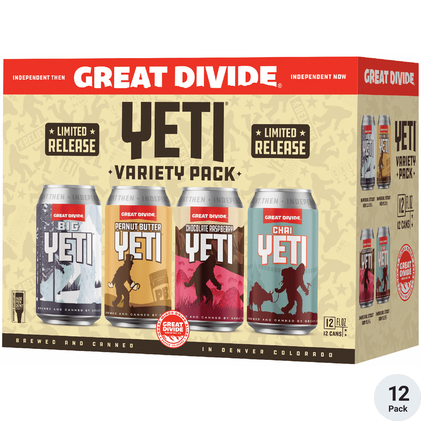 GREAT DIVIDE YETI VARIETY 12PK CAN 12OZ