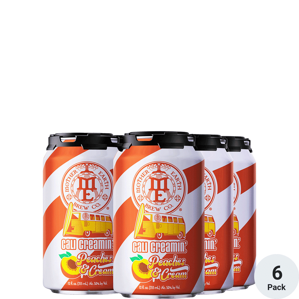 MOTHER EARTH BR PEACHES & CREAM 6PK 12OZ