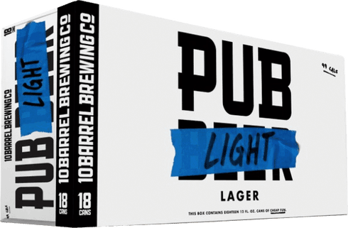 10 BARREL PUB BEER LIGHT 18PK CN 12OZ