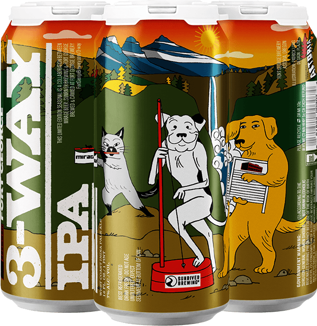 FORT GEORGE TROPICAL THREE WAY IPA 4PK 12 oz