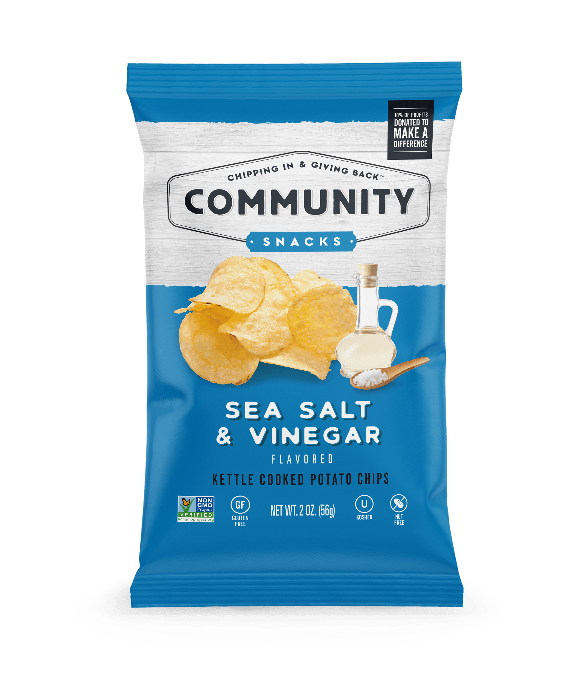 Community chips sea salt & vinegar