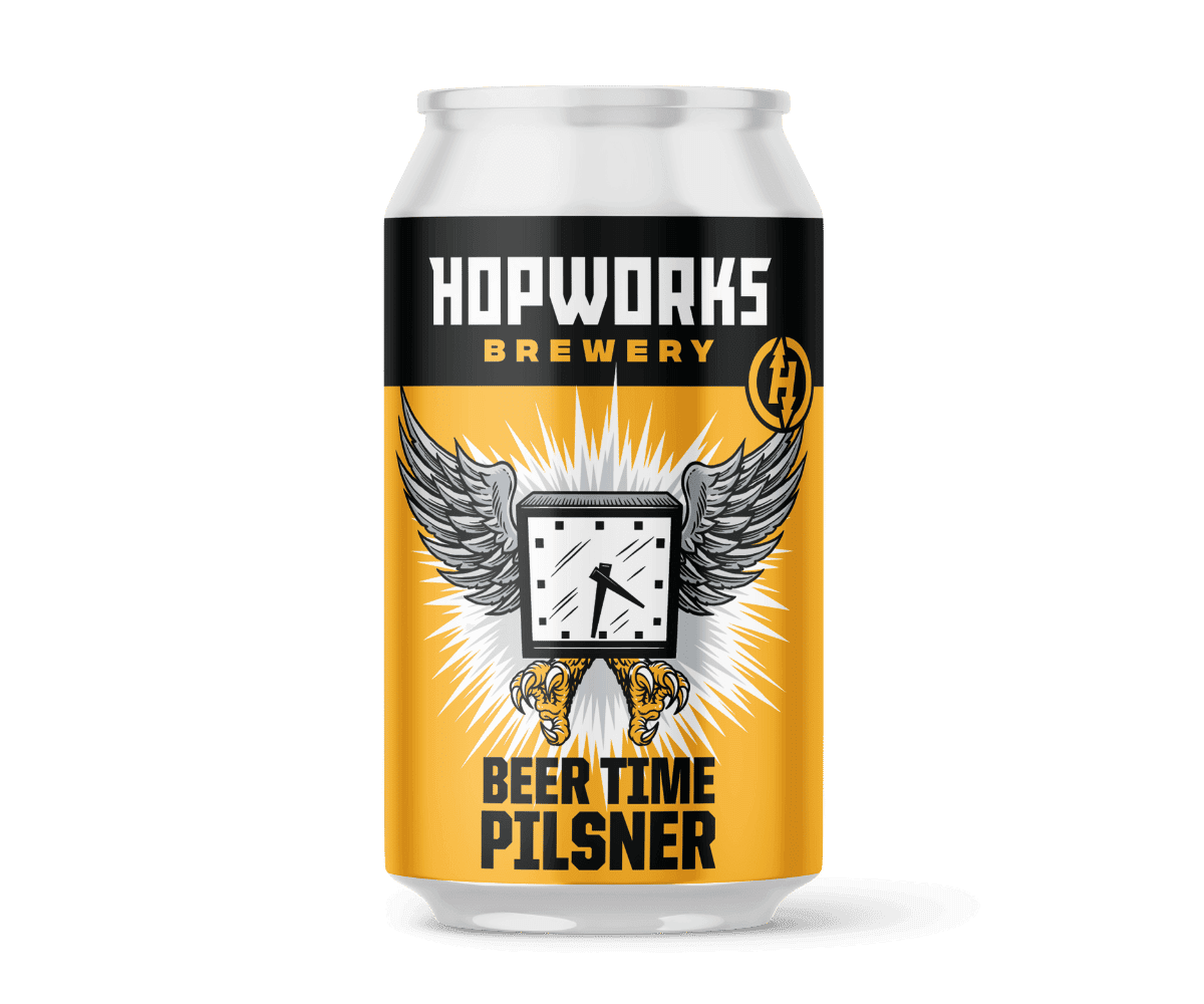 HUB HOPWORKS BEER TIME PILSNER 6PK 12 oz