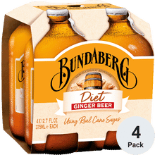BUNDABERG 4PK DIET GINGER BEER 12 oz