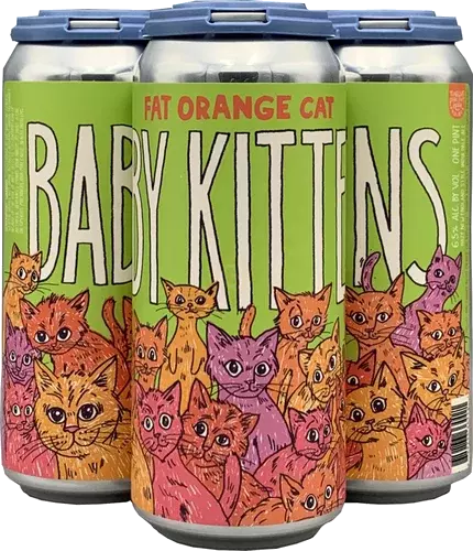 FAT ORANGE CAT BABY KITTENS 4PK 16 oz