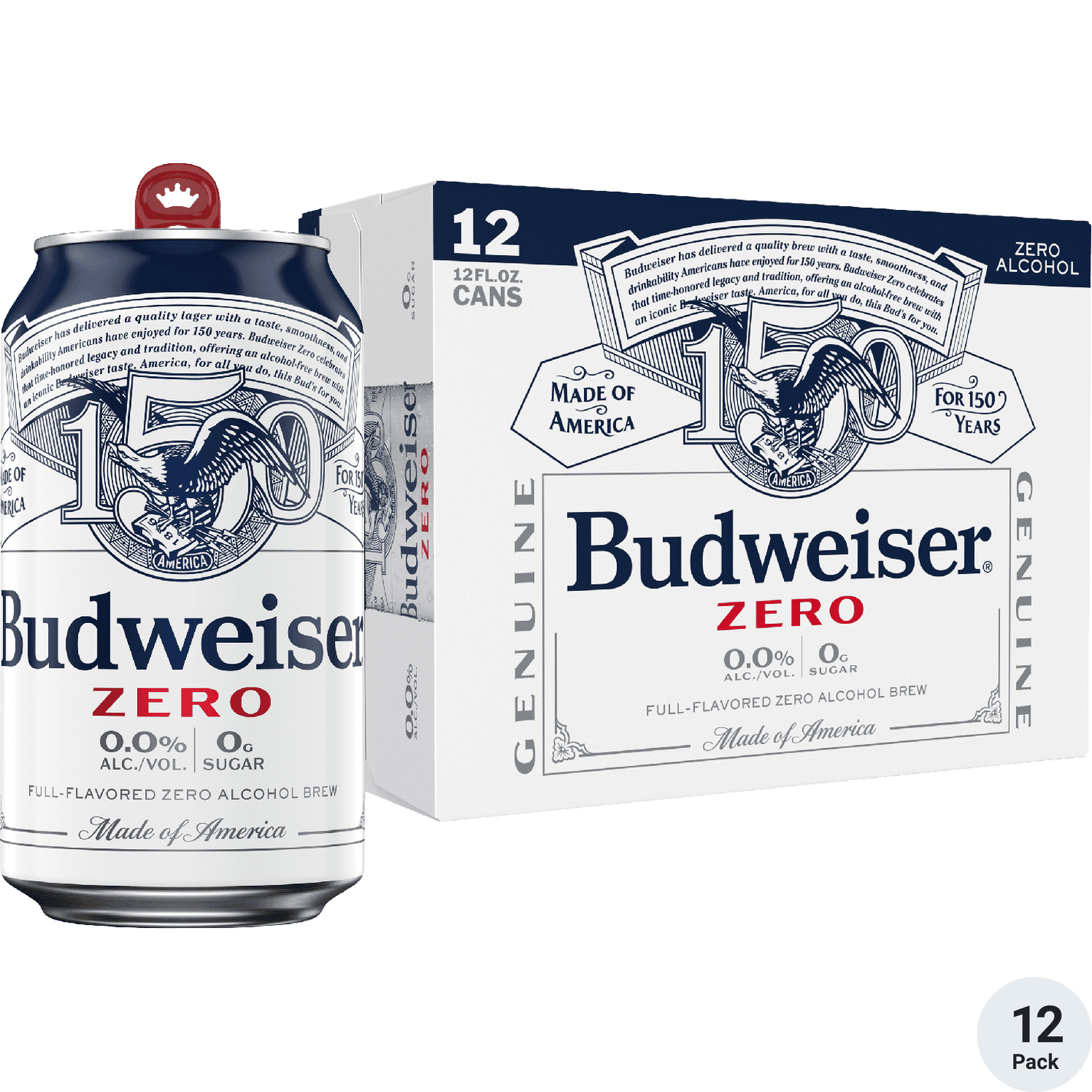 BUDWEISER ZERO 12CN 12OZ