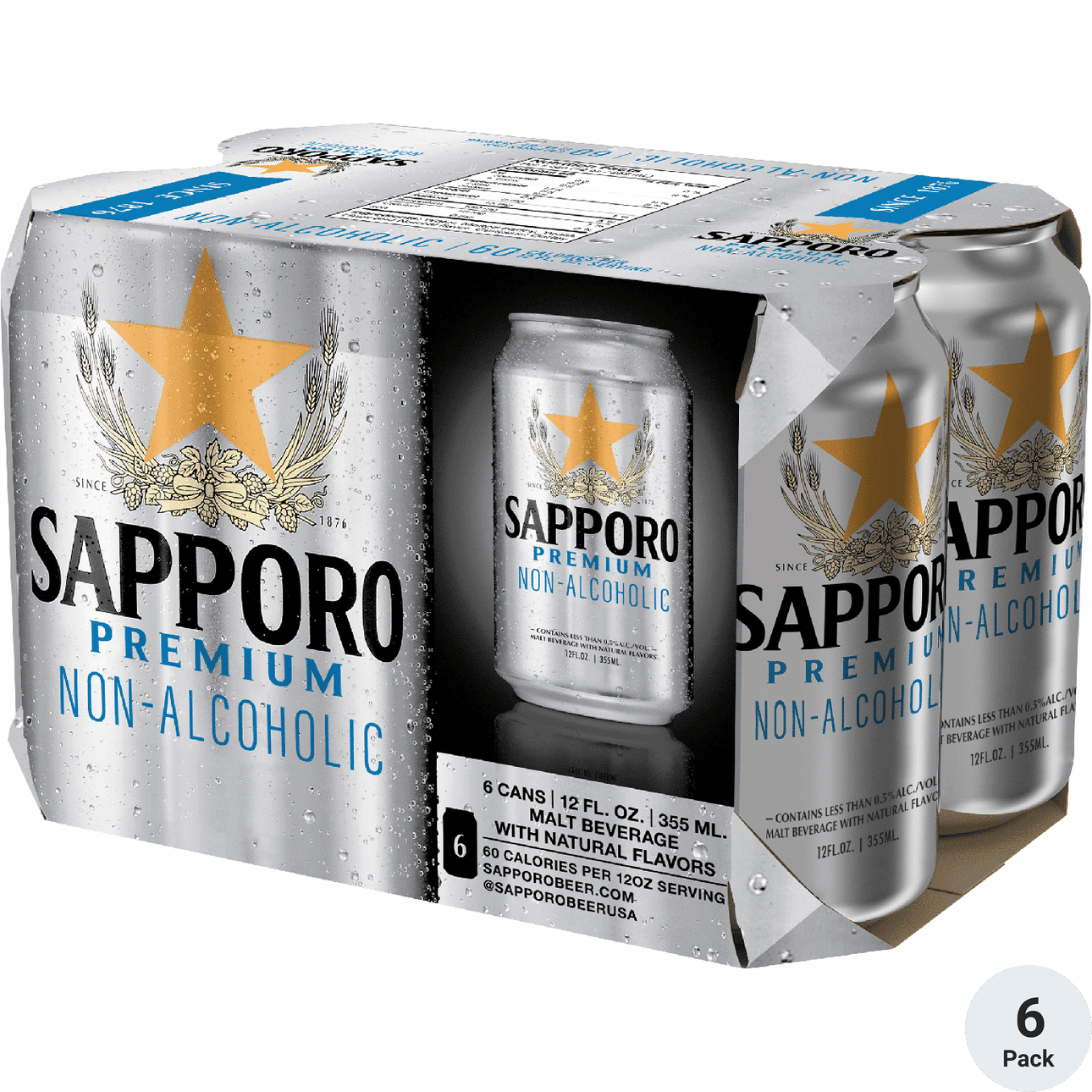 SAPPORO NA 6PK 12OZ