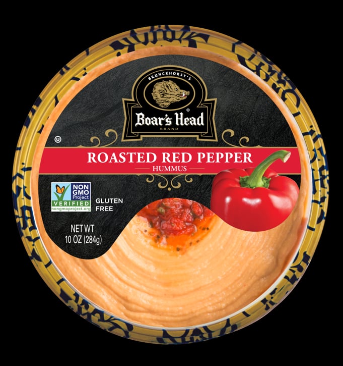 BOAR'S HEAD ROASTED RED PEPPER HUMMUS & PRETZELS