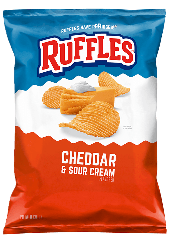 RUFFLES CHEDDR SOUR CREAM POTATO CHIPS