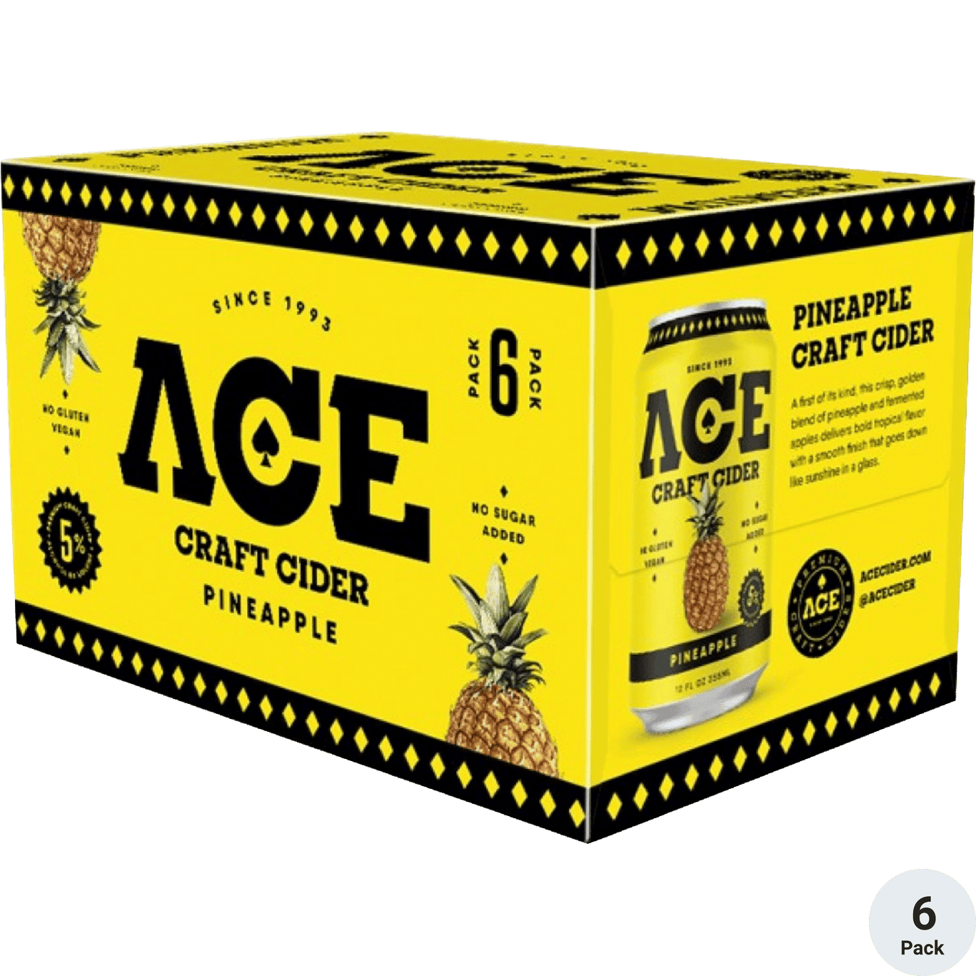 ACE PINEAPPLE CIDER 6PK 12OZ