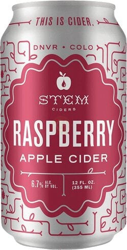 STEM CIDER RASPBERRY APPLE 4PK CAN 12OZ