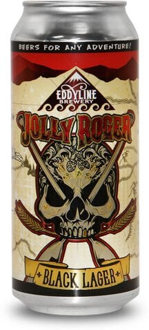 EDDYLINE JOLLY ROGER BLK LAGER 6PK CAN 16 oz