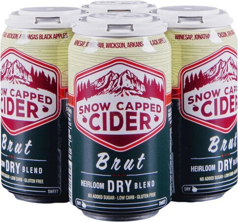 SNOW CAPPED BRUT DRY 4PK CAN 12 oz